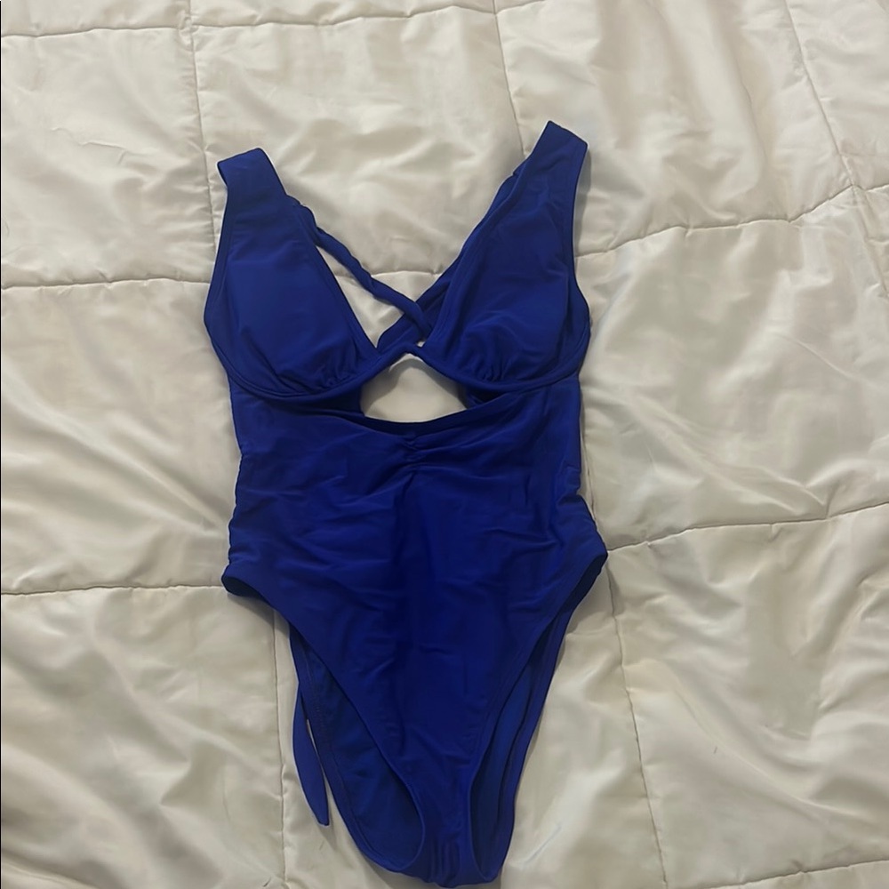 Blue One Piece Swimsuit